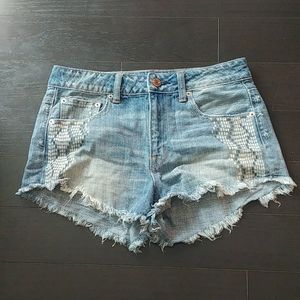 American Eagle Hi Rise Festival Shorts